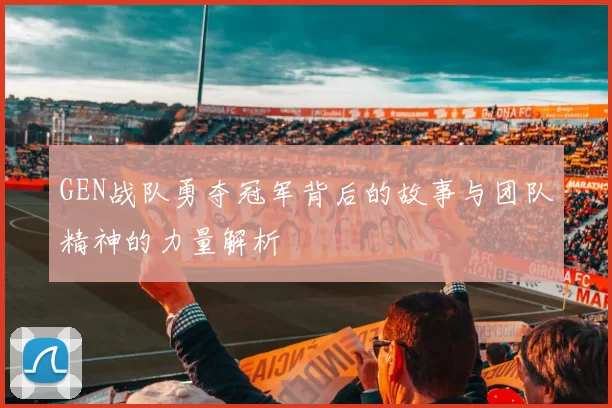 GEN战队勇夺冠军背后的故事与团队精神的力量解析